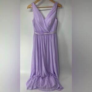 Aw Bridal V-Neck Lavender Chiffon Maxi Dress Size 4